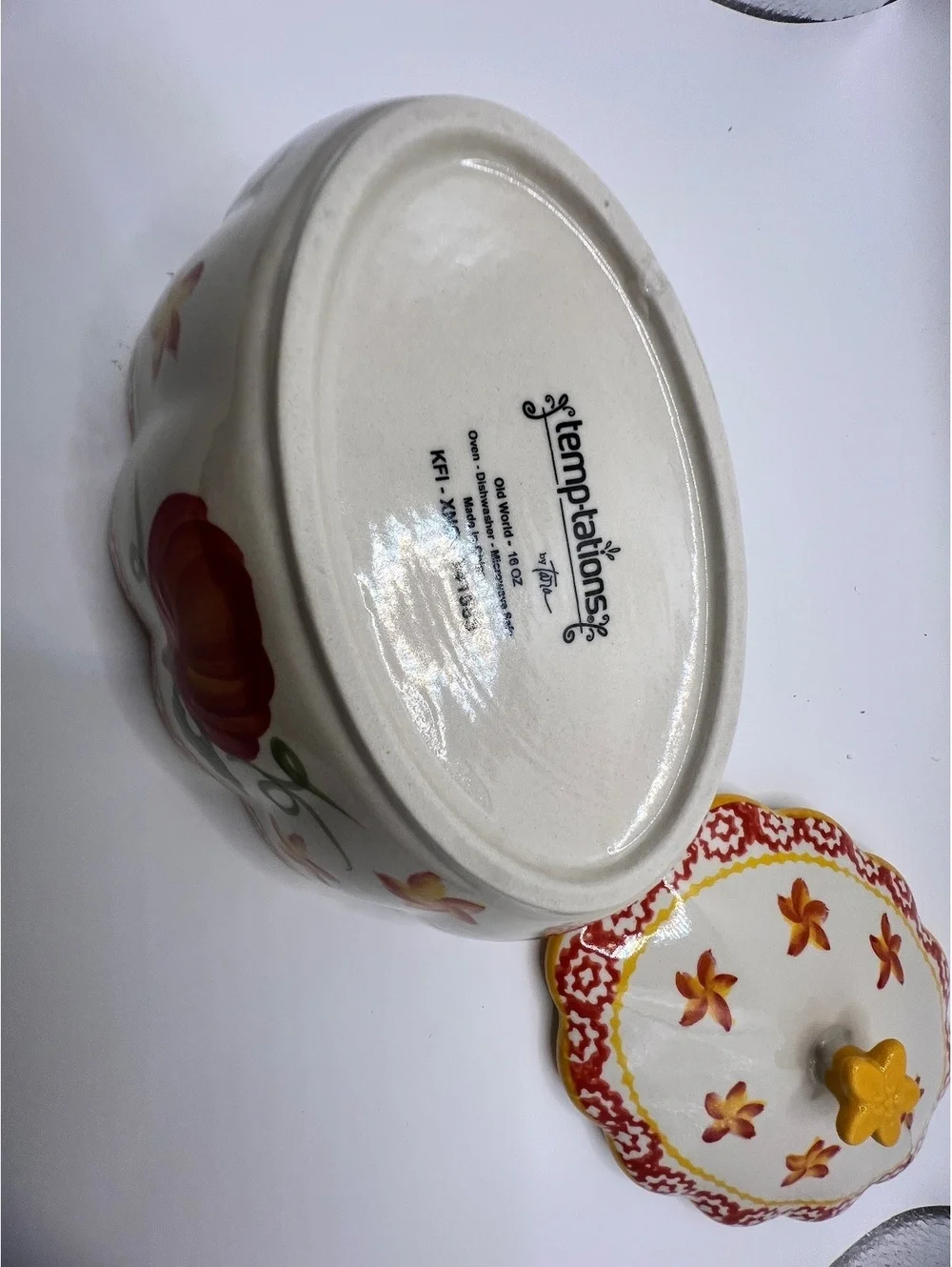 New Temp-rations by Tara handmade Ceramic Fall Pumpkin mini casserole bakeware